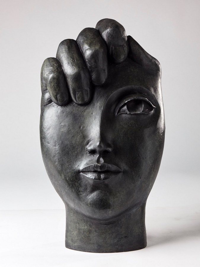 Kasper sculpteur _La main visage_ bronze